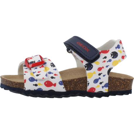 Sandales bébé garçon en cuir doux et confortables Blanc 2 - vertbaudet enfant 