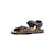 Sandales en cuir  à scratch Gris foncé+Kaki+Marine+Marine rouge+Navy orange sombre 2 - vertbaudet enfant 