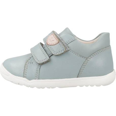 Baskets fille en cuir légères et durables Bleu+Rose 2 - vertbaudet enfant 