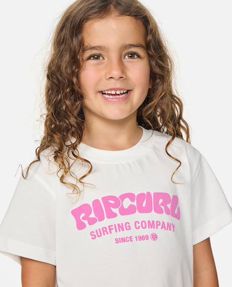 T-shirt surf puff enfant Bone+Bright lilac+Super pink 4 - vertbaudet enfant 