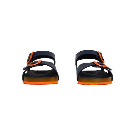 Sandales en cuir à scratch Bleu+Navy orange 11 - vertbaudet enfant 