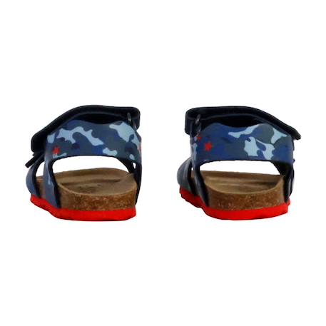 Sandales en cuir à scratch Navy rouge+Sage ochre jaune 4 - vertbaudet enfant 