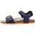 Sandales en cuir à scratch Bleu 2+Navy orange sombre 2 - vertbaudet enfant 