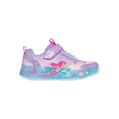 Baskets basses  à scratch Mermaid Dreams - fille Bleu multi+Lvmt levender multi 12 - vertbaudet enfant 