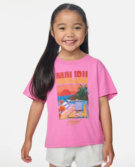 T-shirt malibu relaxed fille Pink 1 - vertbaudet enfant 