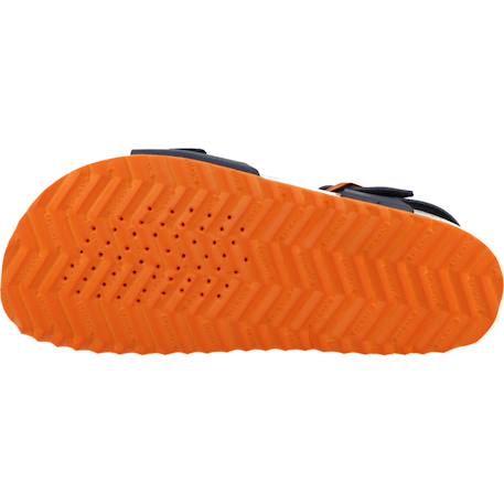 Sandales en cuir à scratch Bleu+Navy orange 6 - vertbaudet enfant 