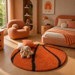 Linge de maison et décoration-Décoration-Tapis enfant tissé shaggy basket