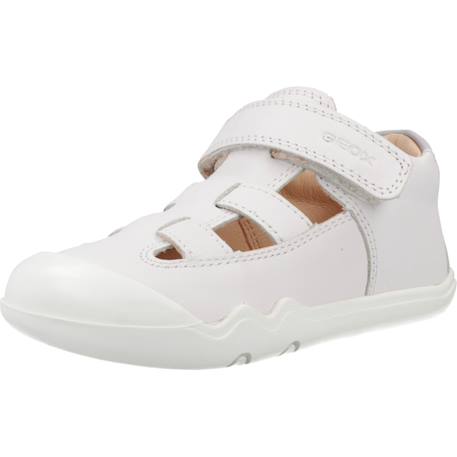 Sandales garçon cuir maintien solide pour l'été Blanc+Bleu 4 - vertbaudet enfant 