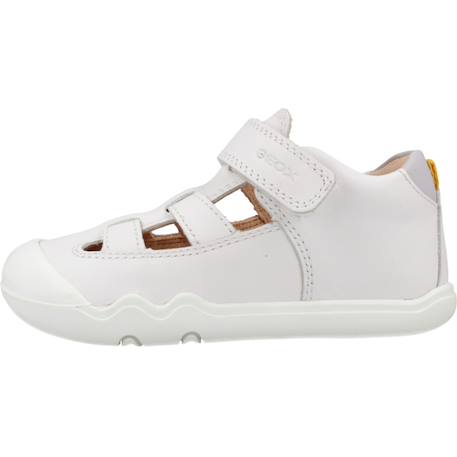 Sandales garçon cuir maintien solide pour l'été Blanc+Bleu 2 - vertbaudet enfant 