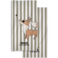 Linge de maison et décoration-Linge de bain-Serviette de plage minus renard (70x140 cm)