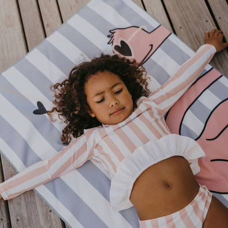 Serviette de plage minus flamant (70x140 cm) Bleu, rose 5 - vertbaudet enfant 