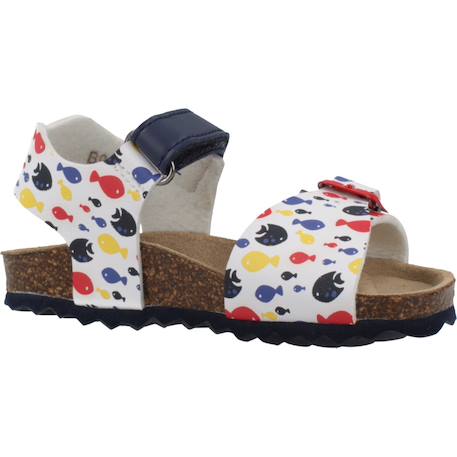 Sandales bébé garçon en cuir doux et confortables Blanc 5 - vertbaudet enfant 