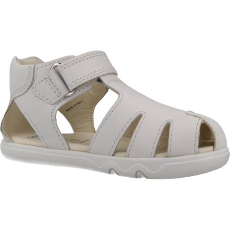 Sandales garçon cuir maintien solide pour l'été Blanc 5 - vertbaudet enfant 