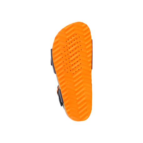 Sandales en cuir à scratch Bleu+Navy orange 12 - vertbaudet enfant 