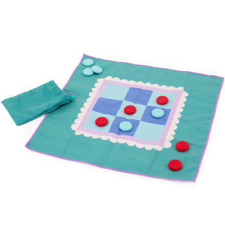 Jeu de voyage petits chevaux-morpions Violet, blanc, jaune 2 - vertbaudet enfant 