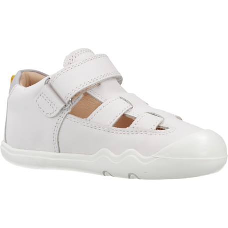 Sandales garçon cuir maintien solide pour l'été Blanc+Bleu 5 - vertbaudet enfant 