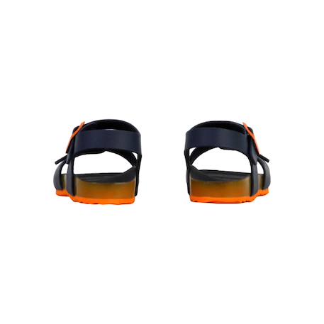 Sandales en cuir à scratch Bleu+Navy orange 10 - vertbaudet enfant 