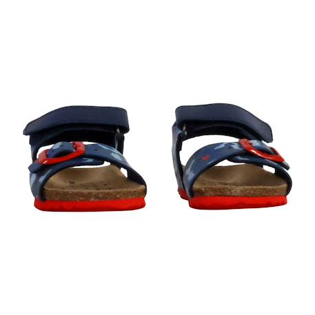 Sandales en cuir à scratch Navy rouge+Sage ochre jaune 5 - vertbaudet enfant 