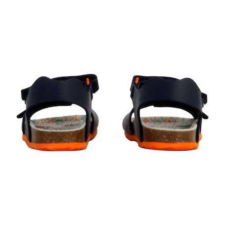 Sandales en cuir  à scratch Gris foncé+Kaki+Marine+Marine rouge+Navy orange sombre 27 - vertbaudet enfant 