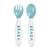 Set de 2 couverts ergonomiques 2ème âge Bleu+Nude 1 - vertbaudet enfant 