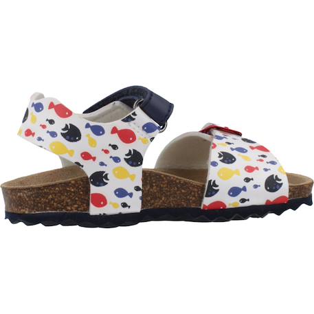 Sandales bébé garçon en cuir doux et confortables Blanc 1 - vertbaudet enfant 