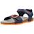 Sandales en cuir à scratch Bleu 2+Navy orange sombre 4 - vertbaudet enfant 