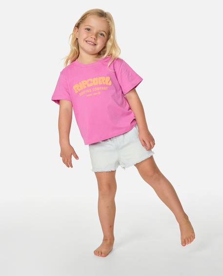 T-shirt surf puff enfant Bone+Bright lilac+Super pink 11 - vertbaudet enfant 