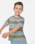 T-shirt rayé ride the wave garçon Faded denim 1 - vertbaudet enfant 