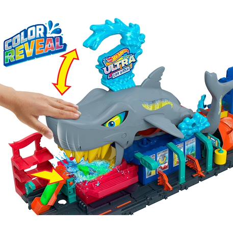 Hot wheels city-station de lavage requin coffret voiture Multicolore 1 - vertbaudet enfant 