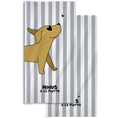 Linge de maison et décoration-Linge de bain-Serviette de plage minus chiot (70x140 cm)