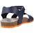 Sandales en cuir à scratch Bleu 2+Navy orange sombre 3 - vertbaudet enfant 