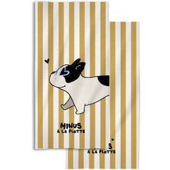 Linge de maison et décoration-Linge de bain-Serviette de plage minus bouledogue (70x140 cm)