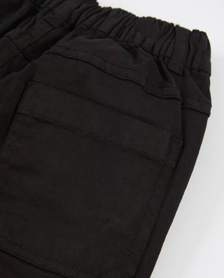 Pantalon pour garçon en tissu avec matière résistante Noir 4 - vertbaudet enfant 