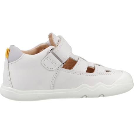 Sandales garçon cuir maintien solide pour l'été Blanc+Bleu 1 - vertbaudet enfant 