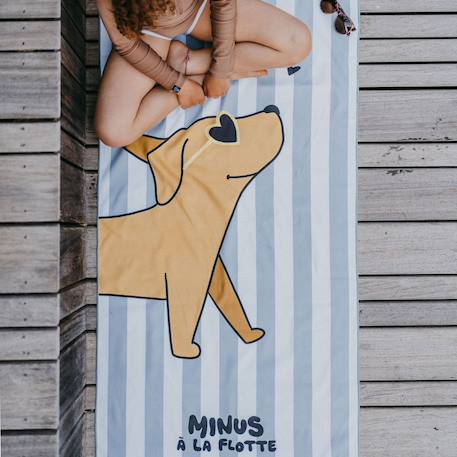 Serviette de plage minus chiot (70x140 cm) Bleu 2 - vertbaudet enfant 