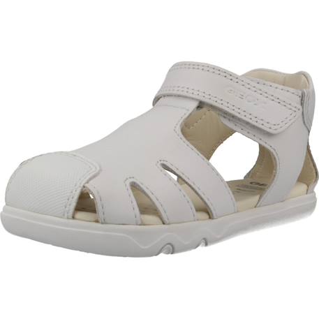 Sandales garçon cuir maintien solide pour l'été Blanc 4 - vertbaudet enfant 