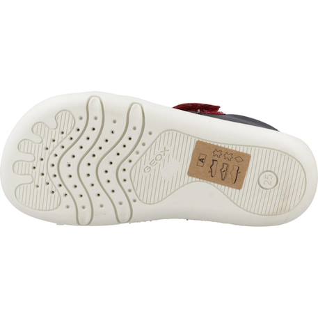 Sandales garçon cuir maintien solide pour l'été Blanc+Bleu 12 - vertbaudet enfant 