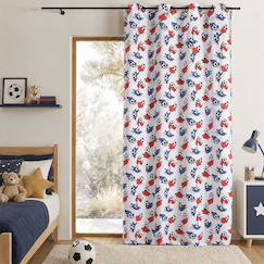 Linge de maison et décoration-Décoration-Rideau imprimé football tamisant