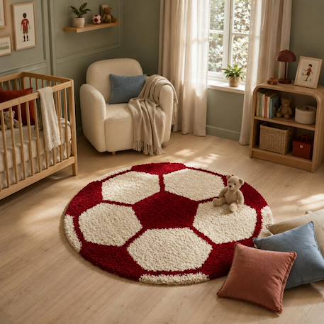 Tapis enfant tissé shaggy foot Autre+Bleu+Jaune+Noir+Rouge+Vert 30 - vertbaudet enfant 