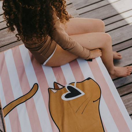 Serviette de plage minus chat (70x140 cm) Rose, orange 4 - vertbaudet enfant 