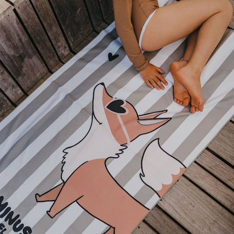 Serviette de plage minus renard (70x140 cm) Vert, orange 5 - vertbaudet enfant 