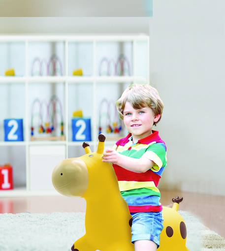 Girafe sauteuse gonflable jaune Jaune 5 - vertbaudet enfant 