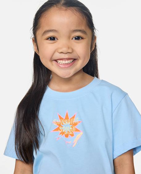 T-shirt surf magic art fille Sky blue+Washed black 4 - vertbaudet enfant 