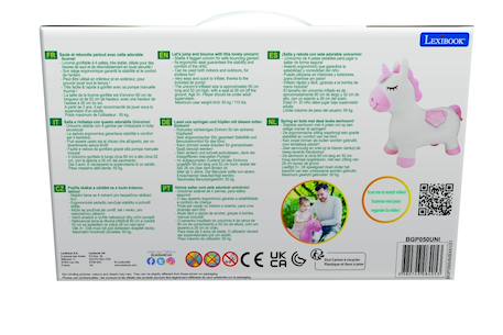 Licorne sauteuse gonflable avec housse en peluche Blanc 6 - vertbaudet enfant 