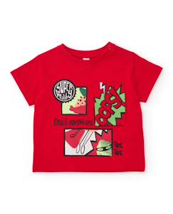 -T-shirt garçon en maille au style bande dessinée