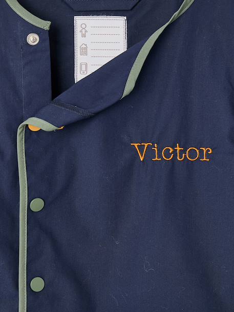 Tablier garçon personnalisable 'Cool school' bleu+bleu foncé 8 - vertbaudet enfant 