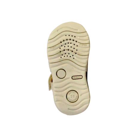 Sandales en cuir  à scratch Blanc argent 6 - vertbaudet enfant 