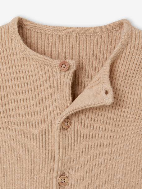 Ensemble bébé mixte gilet pantalon en tricot beige+blanc+vert d'eau+vert sauge 5 - vertbaudet enfant 
