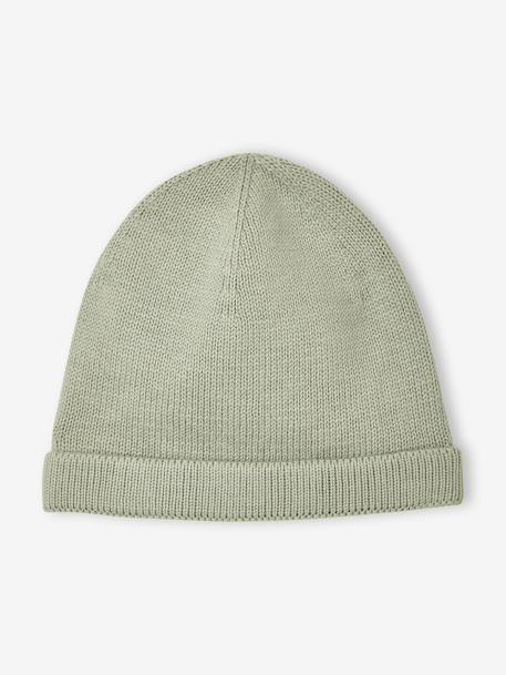 Ensemble combinaison et bonnet bébé vert sauge 2 - vertbaudet enfant 