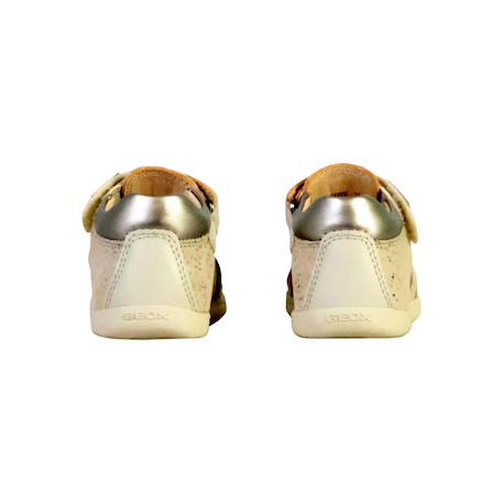 Sandales en cuir  à scratch Blanc argent 4 - vertbaudet enfant 